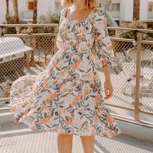 Baltic Born Marta Smocked Midi Dress